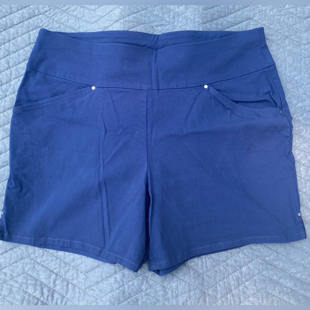 Inc Blue Shorts with Elastic Waistband